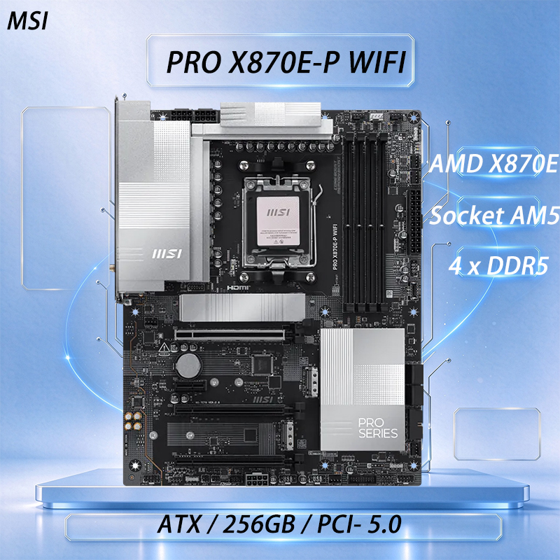 Papan Induk MSI PRO X870E-P WI - X870E Atx Motherboard ulasan dan harga